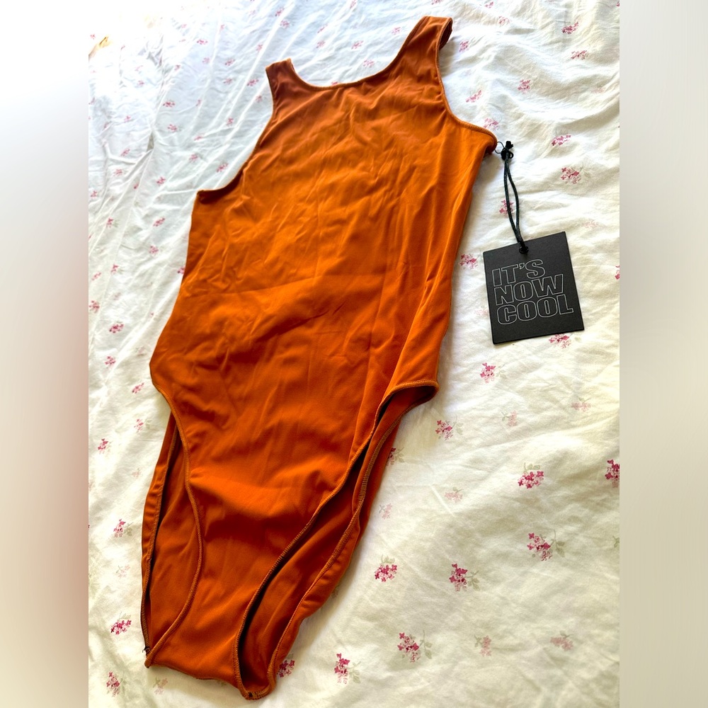 Free People swim It’s now cool the contour bodysuit one piece - rust bikini - Picture 2 of 8